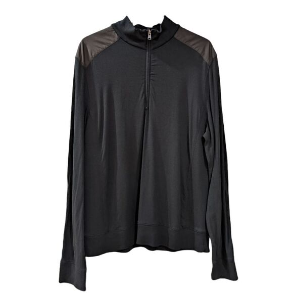 Theory Men's Black Half Zip Sweatshirt Size XL - Picture 1 of 7